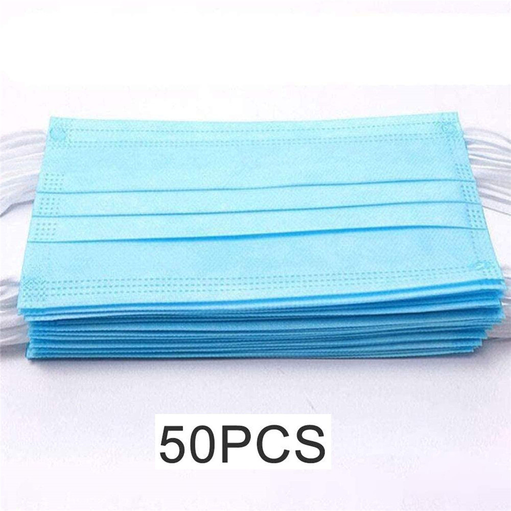 

50pcs 3-Layer FaceDHL UPS Free Shipping Disposable Mask Mask Protection and Personal Health Mask with Earloop Mouth Face Sanitary Masks