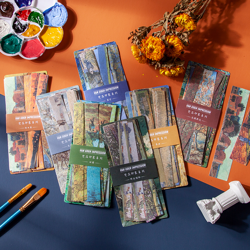 

Van Gogh Sticker 30pcs 7 Design Decorative notebook Scrapbooking Material stickers bullet journal Album Supplies Stick Label