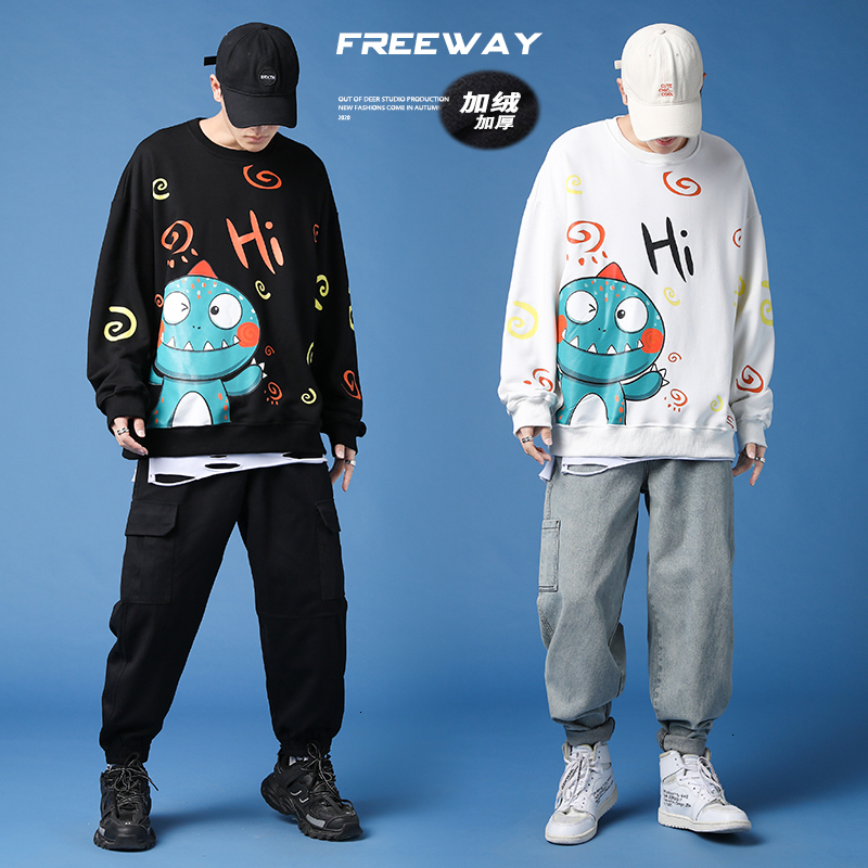 

2021 Men's Funny Printed Autumn Winter New Woman Casual Oversize Sweatshirts Hip Hop Fashion Pullovers 9drb, Green