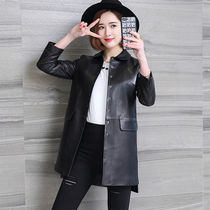 

2020 Clothing Spring Jacket Female Lamb Jackets Genuine Leather 736 Boa6, Green one