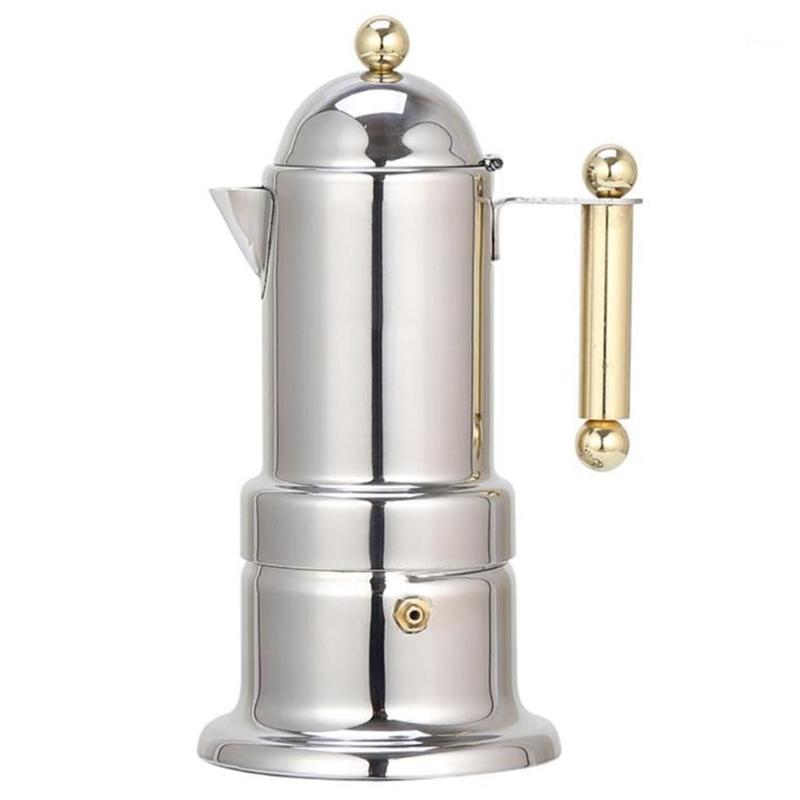 

200Ml 4 Cups Stainless Steel Coffee Pot Moka Coffee Maker Teapot Filter Automatic Machine Espresso Machine1