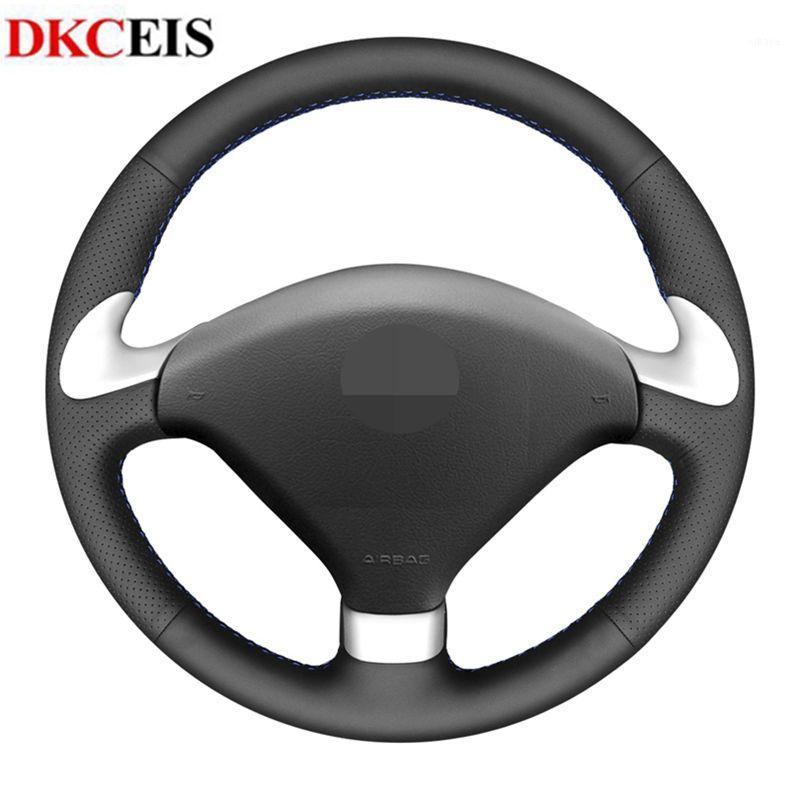 

Car Steering Wheel Cover for 307 CC 2004 - 2007 Hand-sewing Black Artificial Leather Steering Wheel Cover1