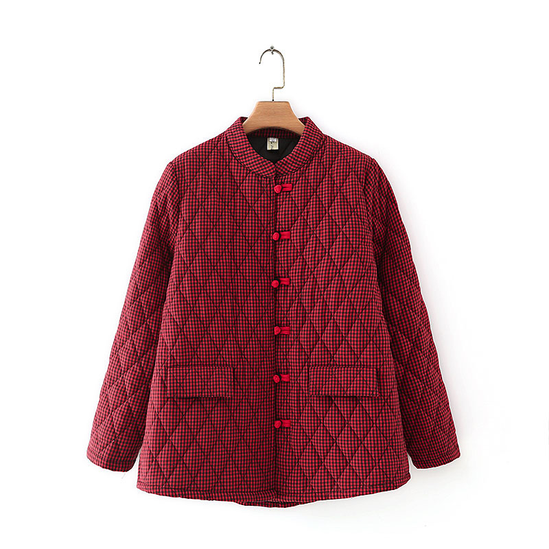 

Size Plus Female Xl-4xl Two Layers Jackets Vintage A-line Chess Outerwear Woman Jacket Bw30, Network