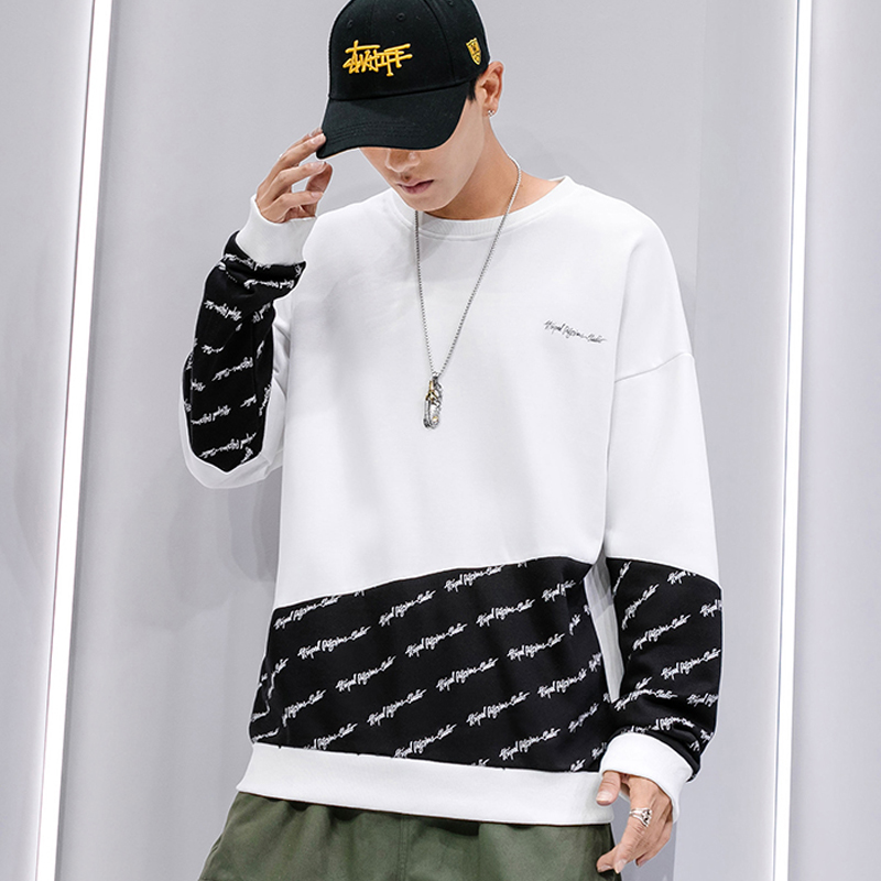 

Hip Hop Patchwork Fashion Sweatshirts Men 2020 Autumn New Letter Print Hoodies Men Streetwear O-Neck for Young Men, Cbd161 yellow