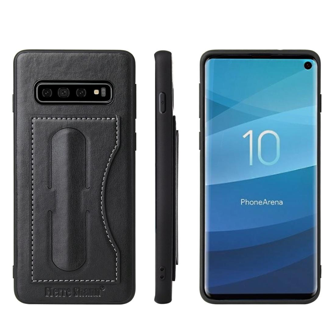 

Fierre Shann Full Coverage Protective Leather Case for Galaxy S10 with Holder Card Slot