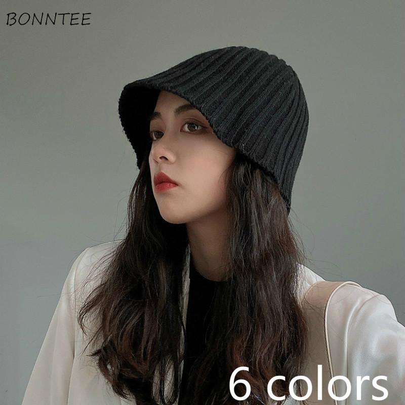 

Bucket Hats Women Outdoor Daily Pure Adult BF Mujer Street Charm Fisherman Sun-proof Chapeau Beach All-match Trendy Campaniform, 3563brown