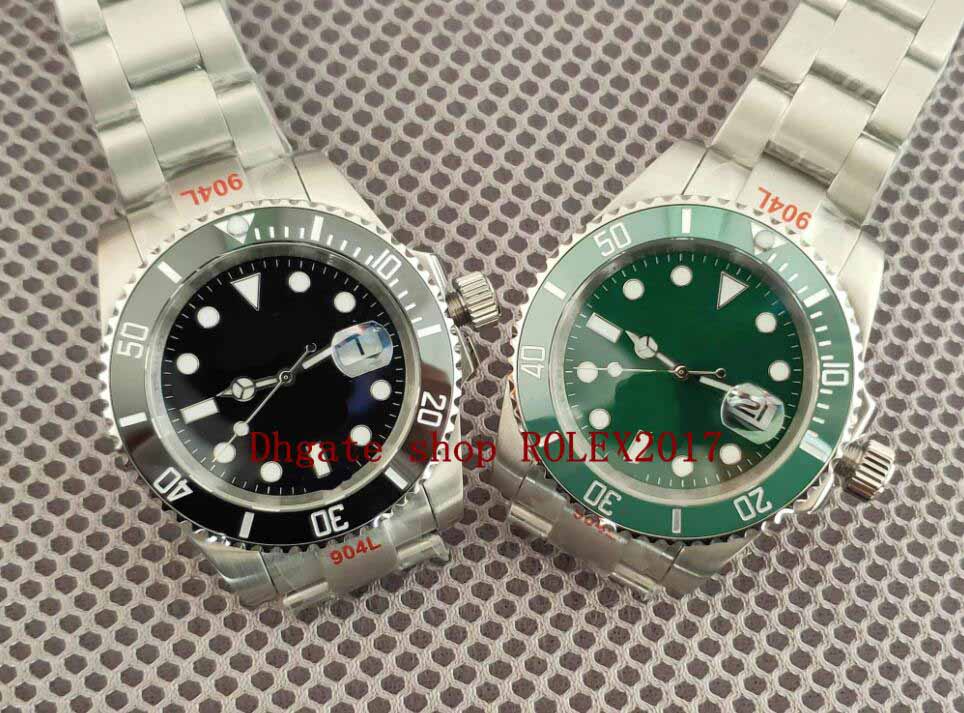 

2 style Mens 116610 Top Quality Wristwatches V7 2813 Movement Ceramic Bezel Sapphire Glass 40mm Automatic Mens Luminous Watches, Slivery;brown