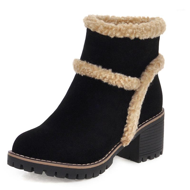 

Leather Snow Boots 100% Wool Women Boots Suede Warm Winter Shoes For Women Plush Warm Snow Woman Winter Ankle1, Beige