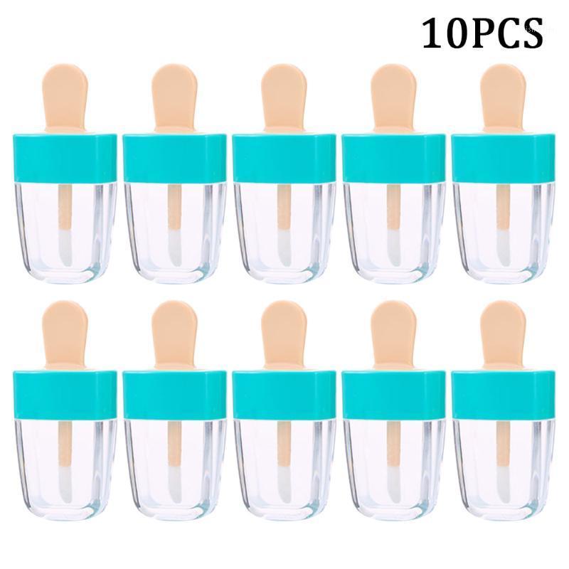 

10 Pcs/Set Lip Gloss Empty Bottles Ice Cream Shape Lip Glaze Empty Tube Shell With Lid DIY Lipstick Bottle Filling Container1