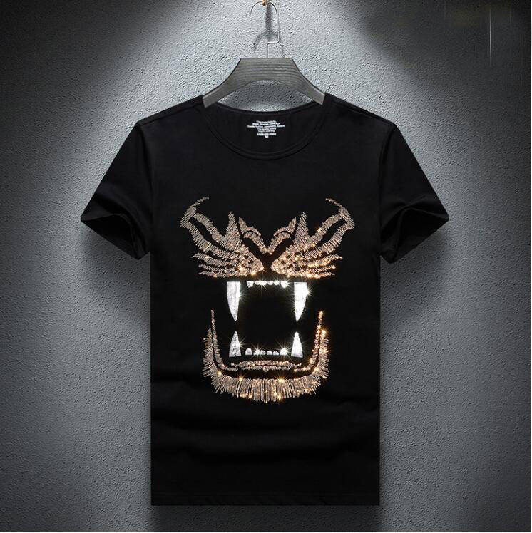 

Diamond Cotton Stone for Hot Drill Will See White Male Shirt t Man Street Wear Tshirt Otaj, The picture shown