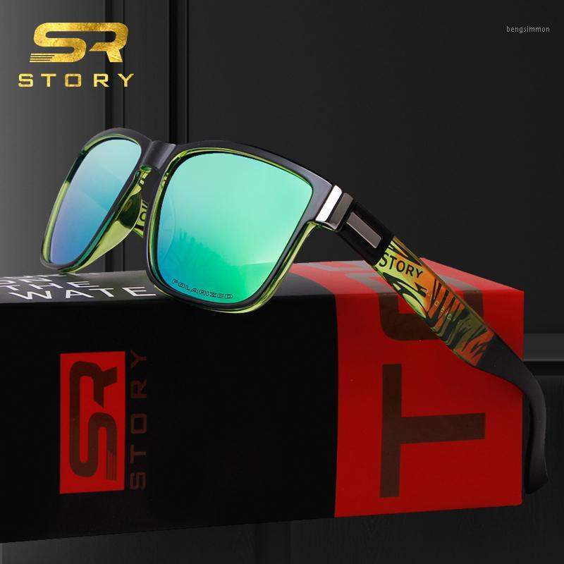 

Sunglasses Story Vintage TR90 Square Polarized Men 2021 Brand Design Color Mirror Lens Sport Driving Sun Glasses UV400 CE SZ14311