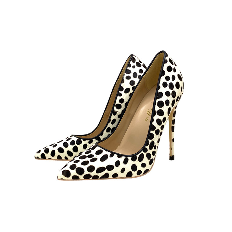 

Grtis Feminino Frete Senhora Moda Branco Preto Leopardo Cavalo Cabelo Dedo Do p Pontiagudo De Salto Alto Sapatos Bombas 12cm 10cm 44y7, 42