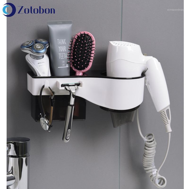 

ZOTOBON Storage Holder Absorption Wall Mounted Storage Racks Suction Cup Hair Dryer Holder Comb Rack Stand Bathroom Supplies F891