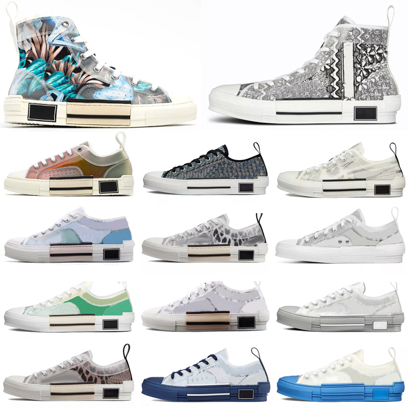 

2021 b23 Designer Sneakers Obliques Technical Leather high low Flowers platform Outdoor Casual Shoes vintage size 36-45 #98, Box