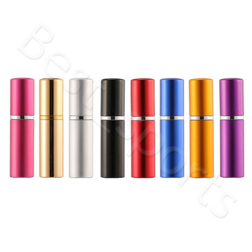 

5ml Perfume Bottle Aluminium Anodized Compact Perfume Atomizer Fragrance Glass Scent-bottle Travel Makeup Spray Bottle CYZ2968 Sea Shipping