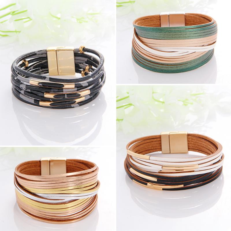 

Charm Bracelets Ant Angel Leather Bracelet For Women Quality Bangles Female Bohemian Style Jewelry Gift