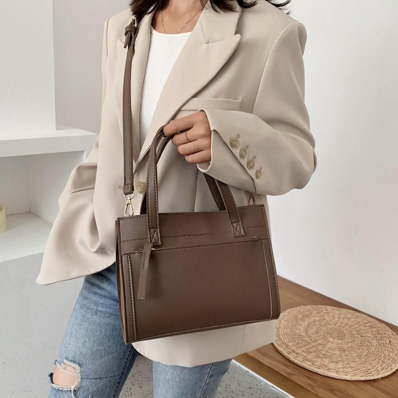 

Crossbody Bags for Women 2020 PU Leather Women's Handbag Shoulder Bag Solid Color Travel Tote Bag Female Messenger Handbags, Black