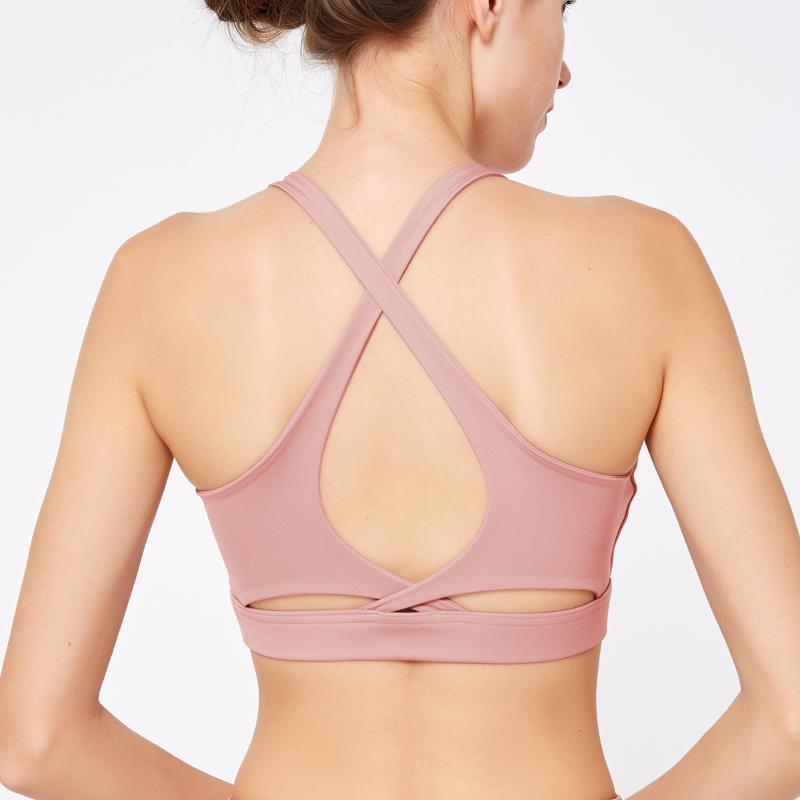 

5 Colors Women Yoga Sport Bra Fitness Running Vest Sleep Underwear Padded Crop Tops Underwear No Wire-rim Female Gym Top Bras1, 011 bra-lavender