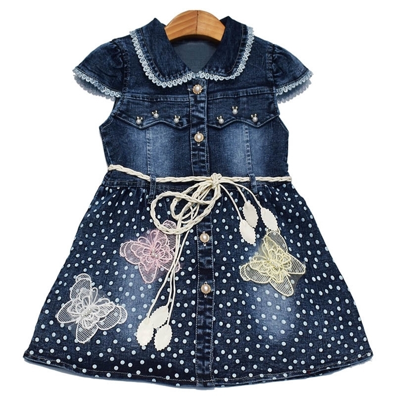 

3-6Years Children Kids Little Girls Denim Vest Dress Jacket Spring Autumn Vest Coat 201106
