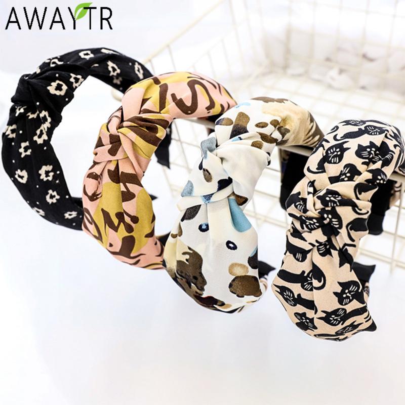 

AWAYYTR Top Knot Hair Bow Headband Elastic Hairband for Women Hair Accessories Flower Wide Band Hoop Girls Headdress