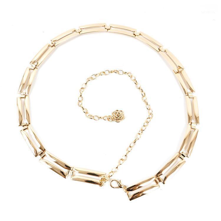 

Metal buckle belt for dresses women ladies elastic waist chain belts female gold thin belts fashion 2020 waistband RT1451