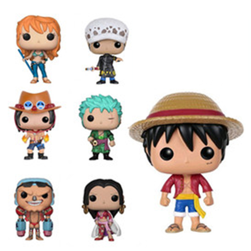 

One Piece Funko POP Luffy Tony Tony Chopper Trafalgar`Law Ace Action Figures PVC Anime Toys Japanese Cartoon Doll Toys For Collection 10cm