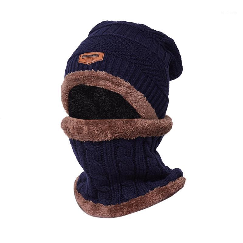 

Men Sports Hiking Camping Cycling Skull Cap Outdoor Sports Equipment Warm Knit Beanie Scarf Set Plush Hat Neckerchief Set Women1, Black