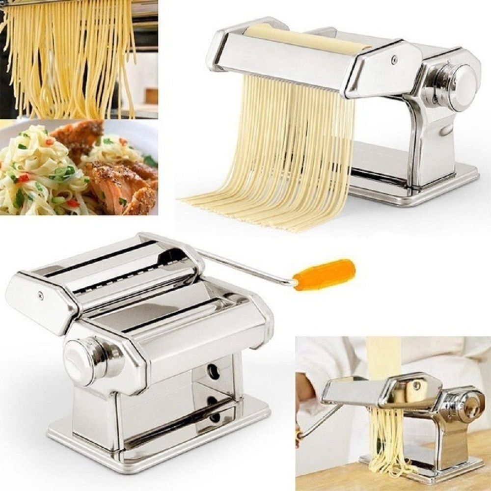 

1Pcs Stainless Steel Manual Noodle Maker Household Pasta Making Machine for Dough Roller Noodles Spaghetti Cutter Pasta Tools