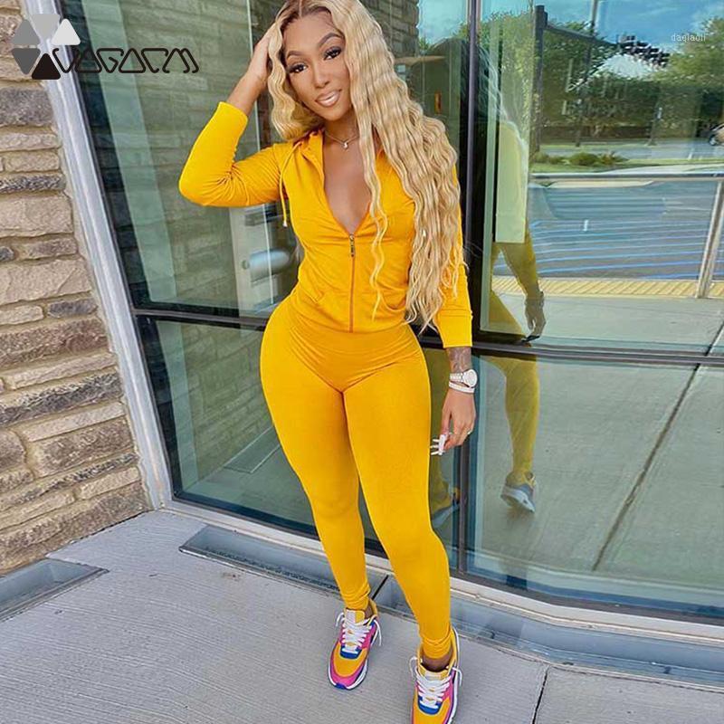

Push Up Women Sports Set Hooded Cardigan Autumn Long Sleeve Solid Slim Fit Leisure Suit Running Gym Fitness Tracksuit Female1, Yellow
