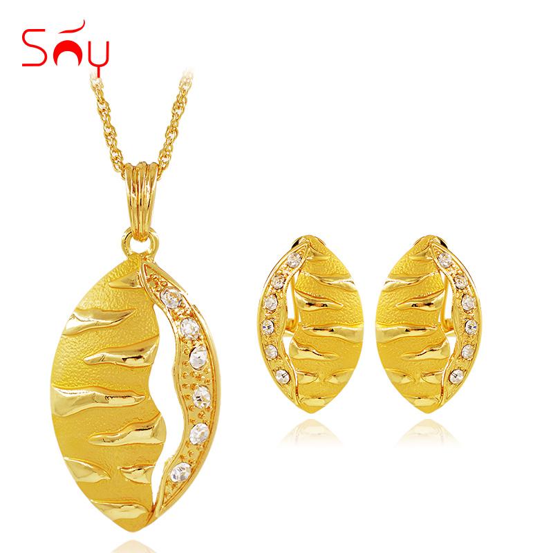 

Sunny Jewelry Ethnic Water Drop Jewelry Sets For Women Necklace Earrings Pendant For Party Anniversary Daily Zircon Set, As pic