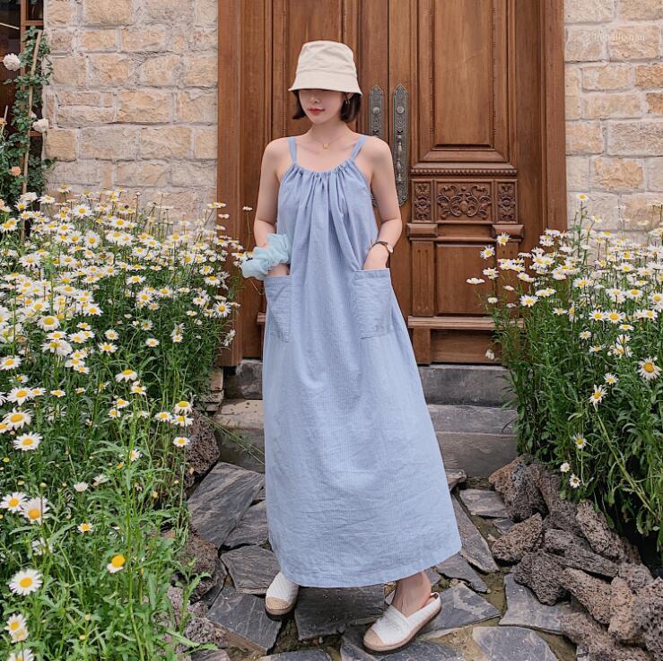 

2020 New Arrive Summer Maternity Dress Woman Cute Sleeveless Large Size Dresses Pregnant Woman Clothing MD-024401, Blue