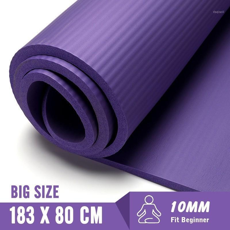 

183X80cm Non-slip Yoga Mats For Fitness Mat Tasteless Pilates Gym Exercise 10MM Fitness Sports Pad Big Size Tapete Dropshipping1, Red