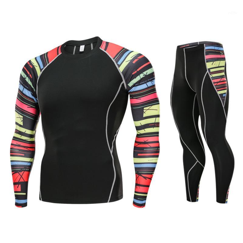 

Men Quick Dry Running Sport Compression T -shirt Pant Suit Jogging Tracksuit Sets Male Gym Fitness Sportswear Running Suit1, 02