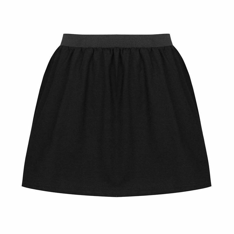 

Fashion Hack Adjustable Layering Fake Top Lower Sweep Half-Length Skirt Solid Color Arc Base Skirt for Girls