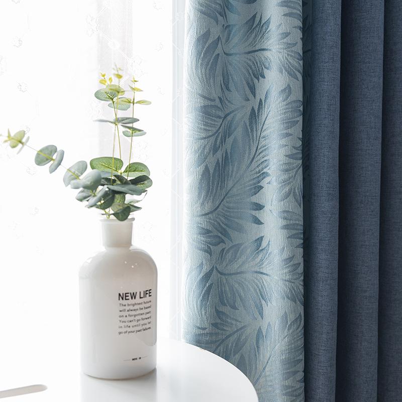 

CANIRICA Curtains Cotton linen Fabric Chenille solid modern cortinas para sala de estar 80% shading curtains for living room, As picture