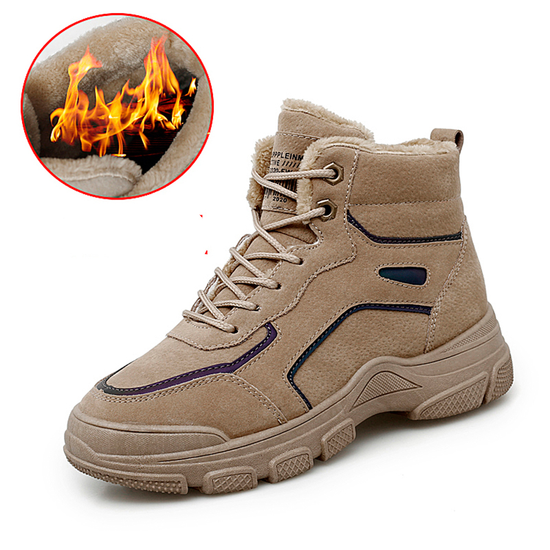 

2020 new retro-ankle women's high-fashion winter snowshoes Teddy skin Casual shoes mujer boots, Black