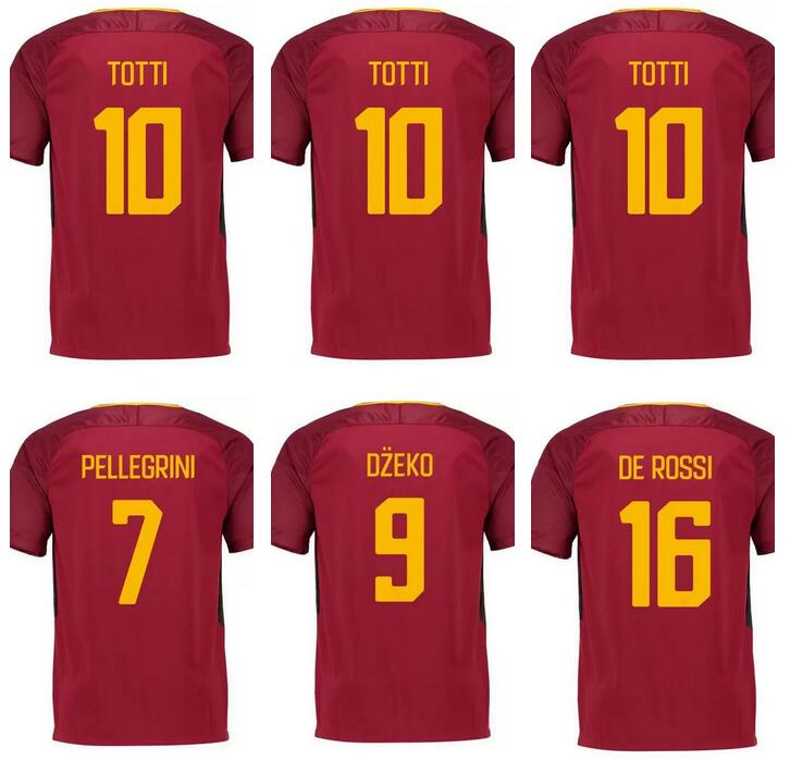 

Retro classic 17 18 soccer jerseys TOTTI DE ROSSI Perotti El Shaarawy Florenzi NAINGGOLAN PELLEGRINI Retro football shirt, Black;yellow