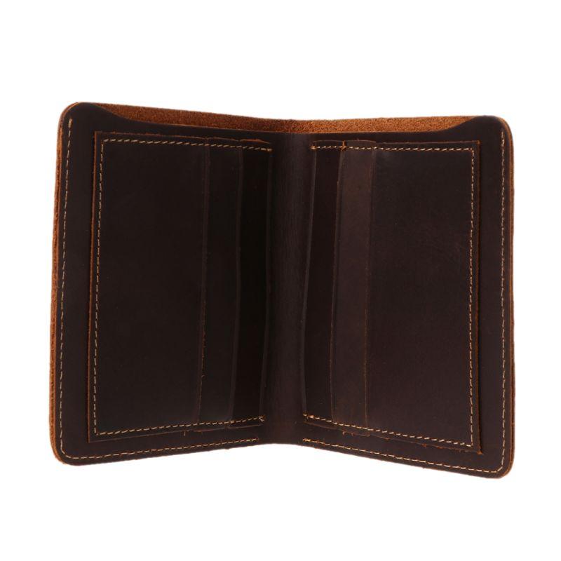 

Vintage Men Leather Wallet Bifold Clutch Coin Purse Holder Billfold L4ME, Chocolate