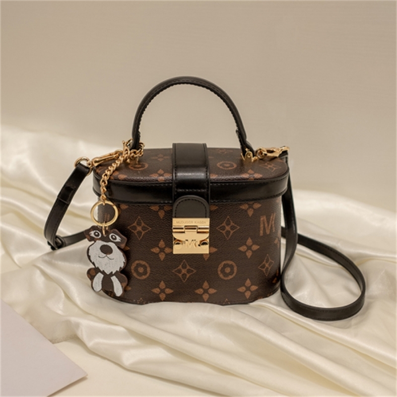 

Genuine leather little bucket for women famous new dishmark handbags female designer purse ladies party at night pocket bags LNTD, Coffee
