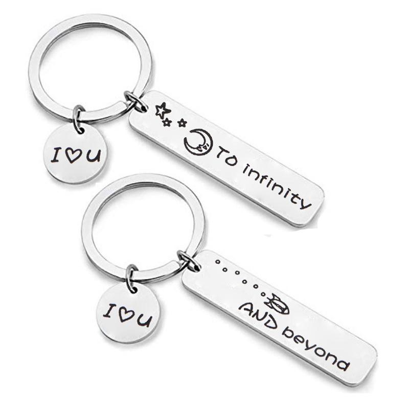 

Keychains Couples I Love You To Infinity And Beyond Gift For Lovers Boyfriends Girlfriends Valentine's Day