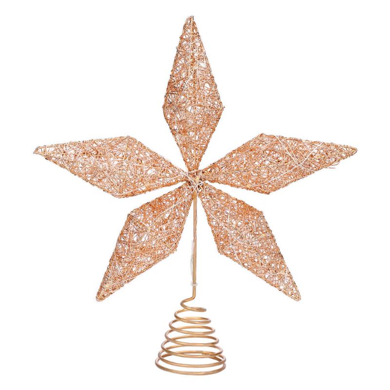 

1pc Iron Wire Hollow Out Tree Topper for Office Christmas Home Shopping Mall