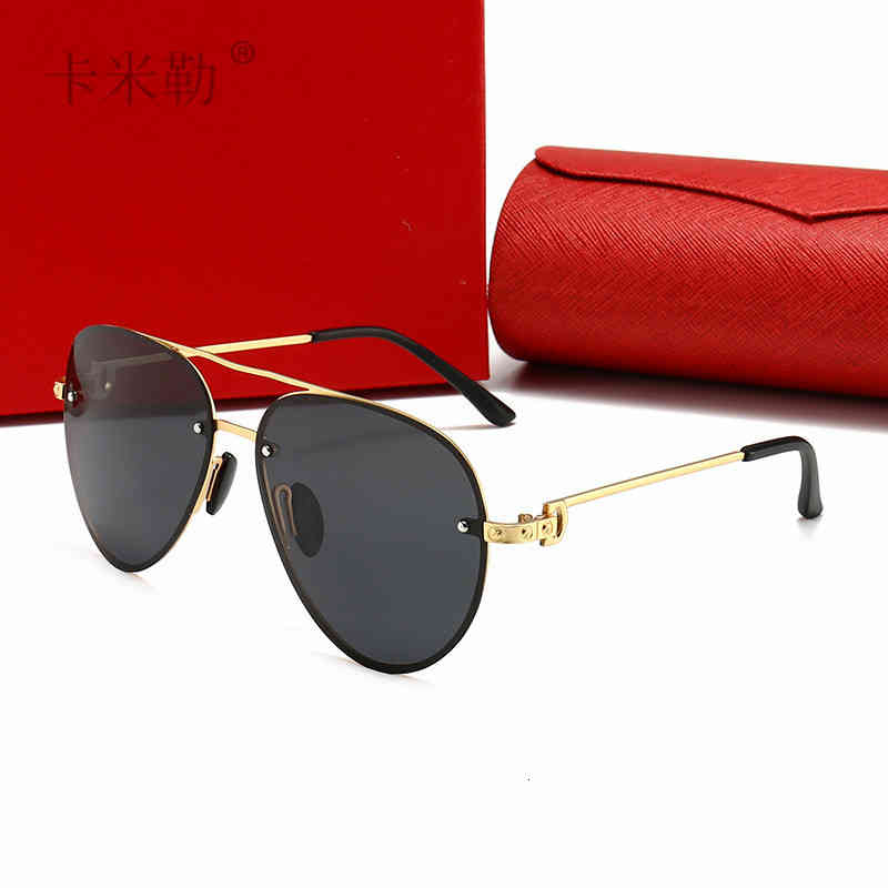 

Italian new men's polarized frameless fashion big frame travel sunglasses 806638 KML-Designer