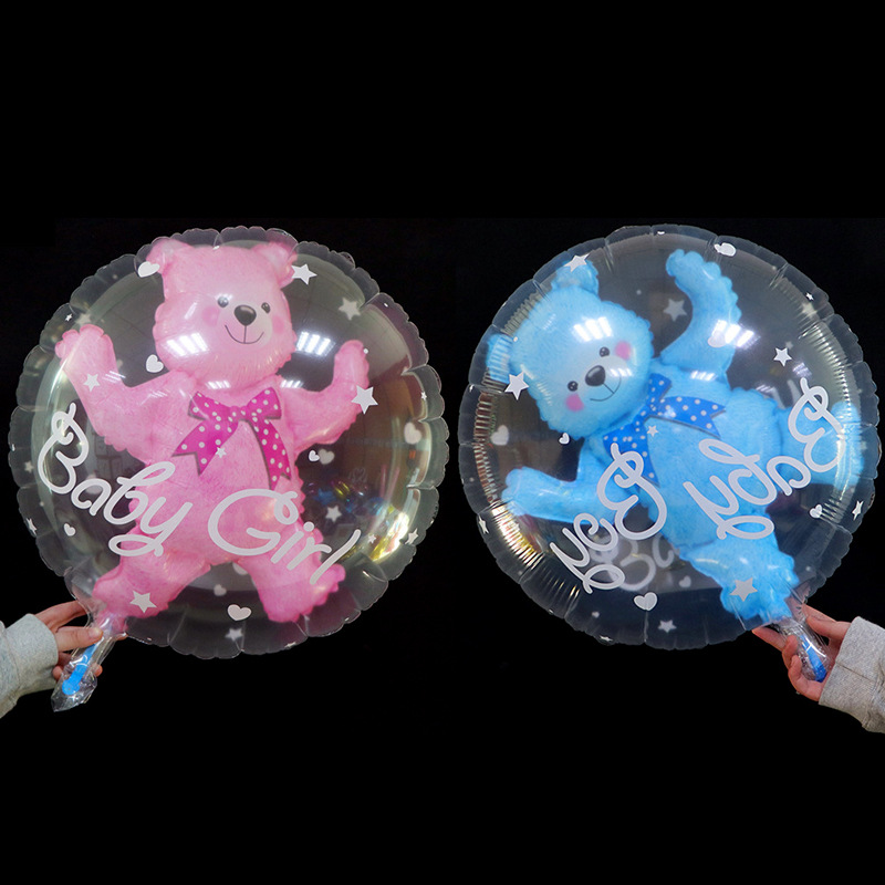 

Wholesale 24 inch Cartoon Teddy Bear Balloons 50 pieces/lot Aluminium Foil Balloon in Balloon Birthday Party Decorations, Pink