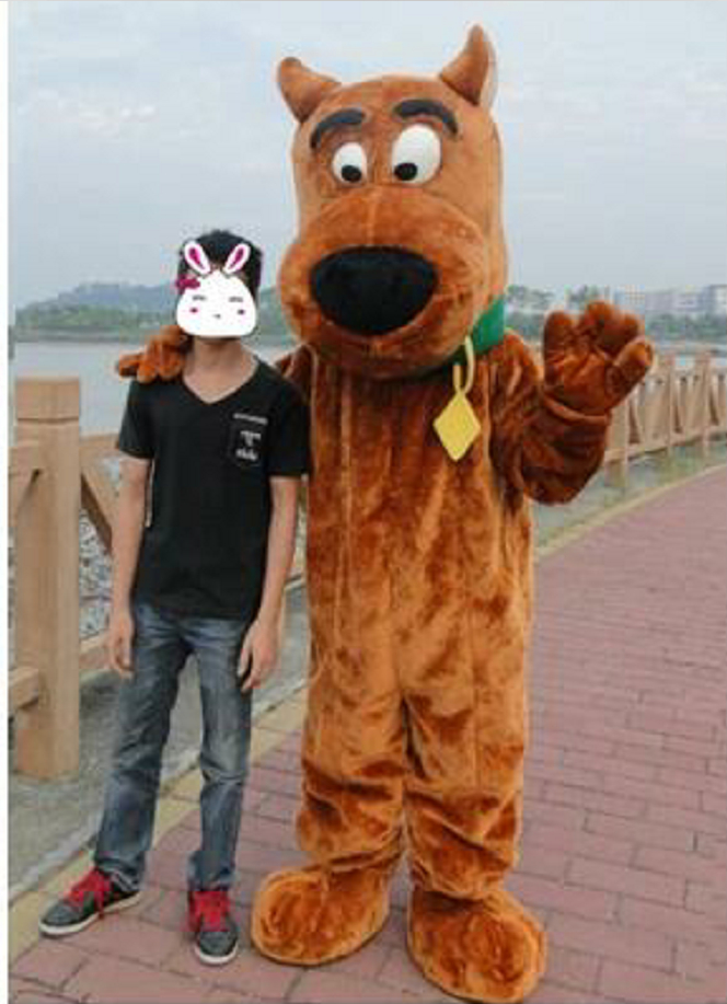 

Scooby Doo mascot costume dog costume costume customization, Brown