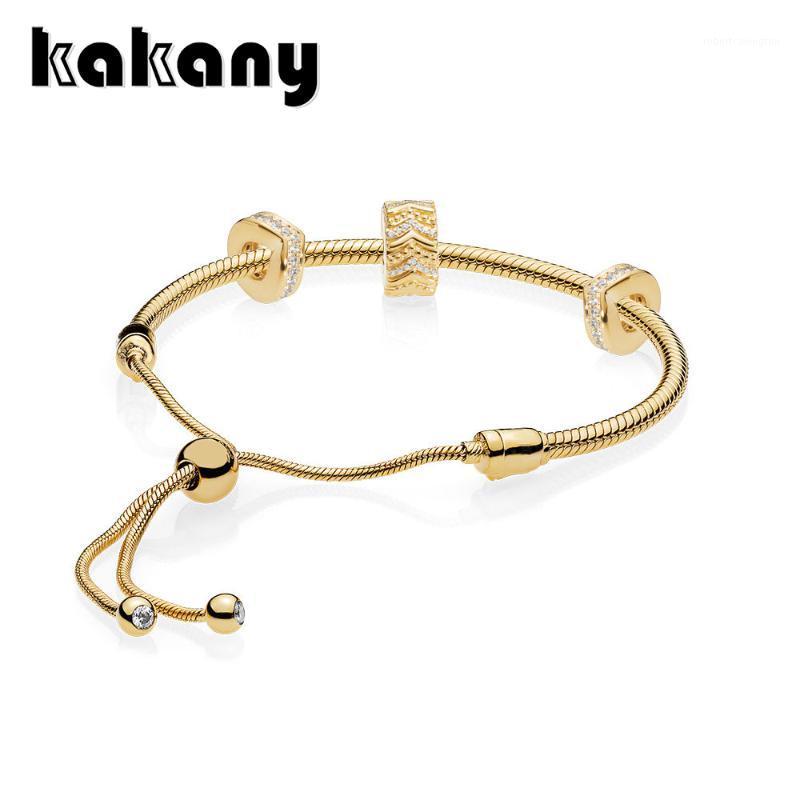 

Link, Chain Kakany Brand Authentic Classic Golden Shiny Charm Zircon Beaded Diy Bracelet Ladies Luxury High Quality Jewelry1