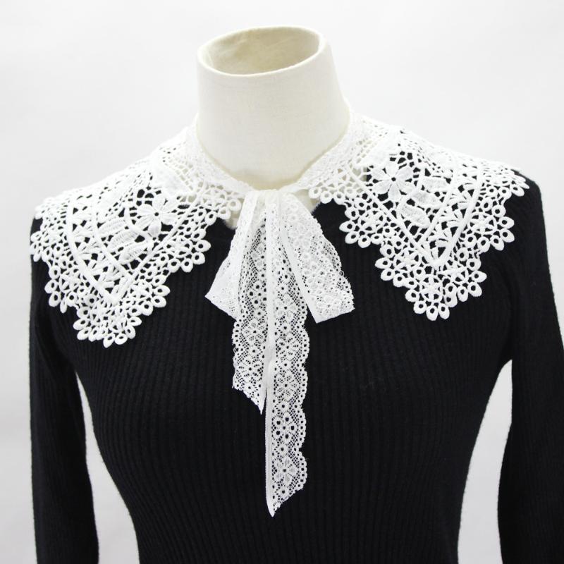 

Shawl O-neck Doll Fake Collars for Women Shirt Hollow Lace Floral False Collars Dress Half Shirt Detachable Nep Kraagie
