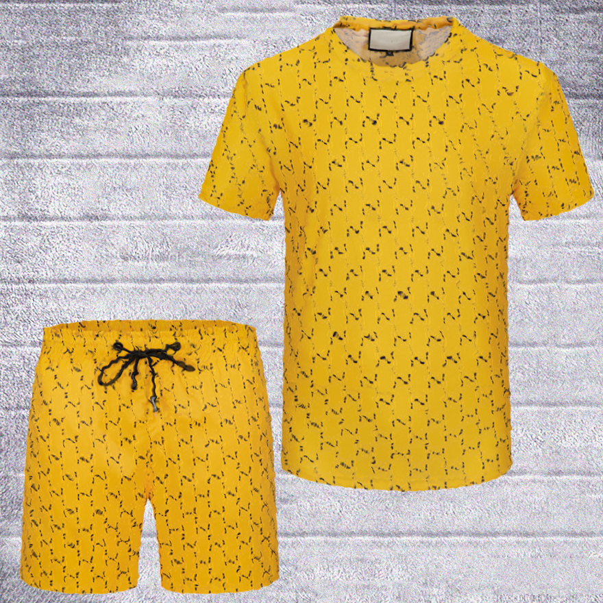 2022 quality Mens Fashion Tracksuit with Letters Embroidery Women Summer Sportswear Short Sleeves Pullover Jogger Pants Suits O-Neck Sportsuit Sw