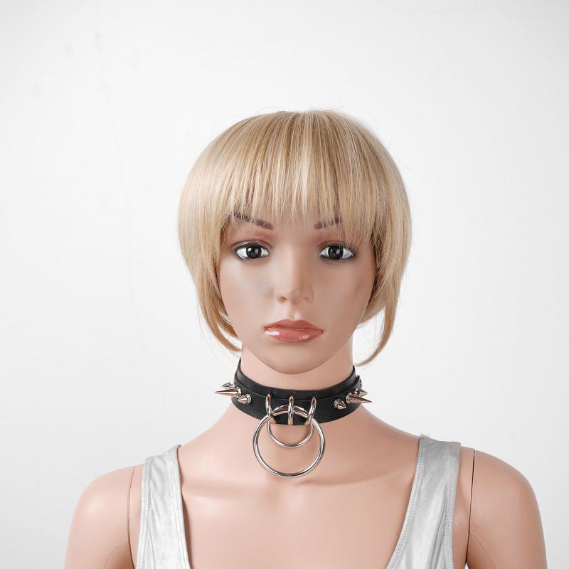 

Women Neck Choker Gothic Punk Rock Leather Choker Collar Fashion Adjustable Metal Pointed Rivets Necklace Sexy Pole Dance