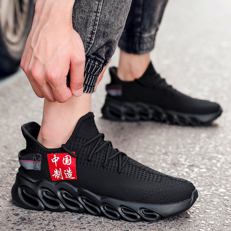 

New high-quality adult summer casual shoes in fashion rubber soles male size 39-46 zapatillas, Black