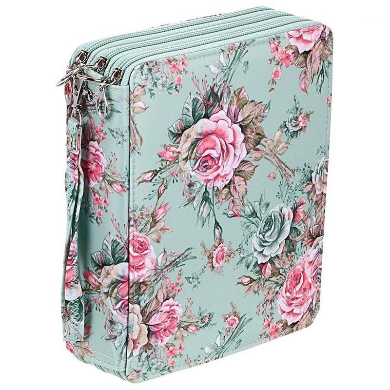 

120 Slots Colored Pencil Case with Compartments Pencil Holder for Watercolor Pencils(Rose)1